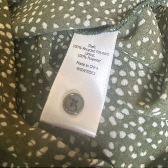 41 Hawthorn 3/4 Sleeve Chiffon Shirt Dress sheer no slip medium dots - Picture 8 of 8